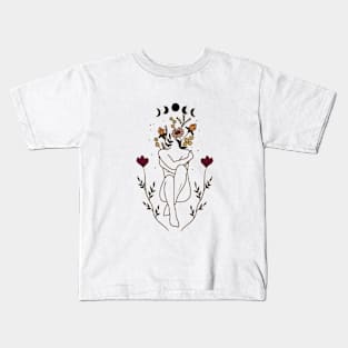 girl in nature's arms Kids T-Shirt